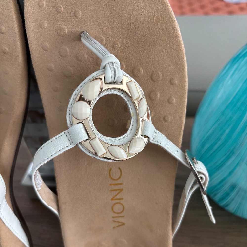 Vionic Rest Ricci Sandal White Sz 8 - Picture 3 of 9
